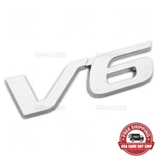 For Honda V6 Luggage Rear Trunk Lid Logo Badge Nameplate Emblem Sport Chrome