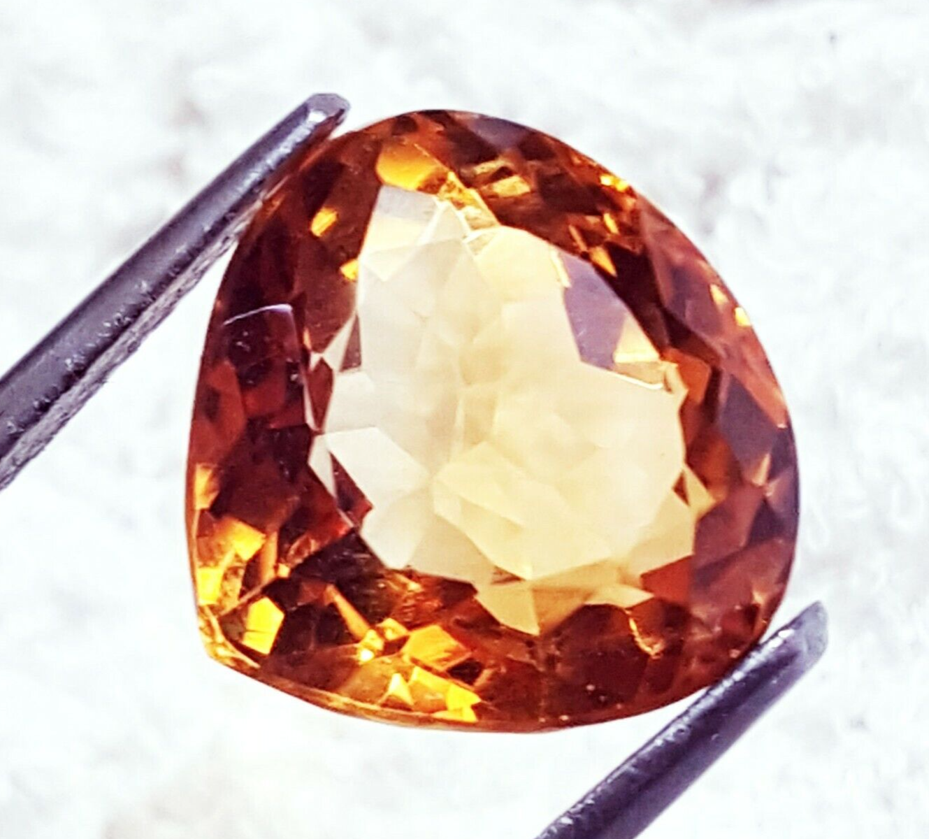 9.40 Ct Pear Citrine Loose Gemstone 13.46 MM Certified Size 9-image