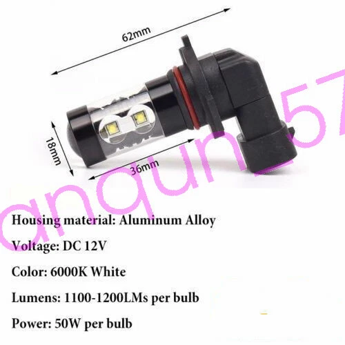 For Ducati 749 999 R/S 2003-2005 Motorcycle 9005 HB3 LED Headlight Bulbs 6000K - Изображение 2 из 4