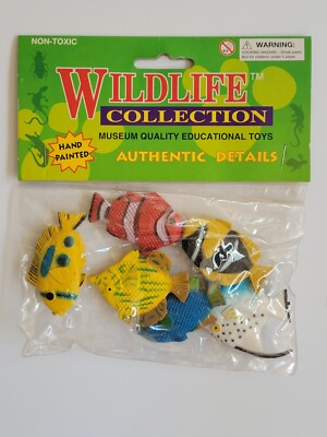 Hand Painted Colorful Fish Wildlife Collection Museum Quality Educational Toys