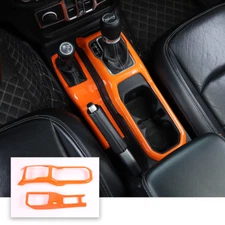 2x Center Console Gear Shift/4WD Panel Trim Cover for Jeep Wrangler JL JT 2018+ 