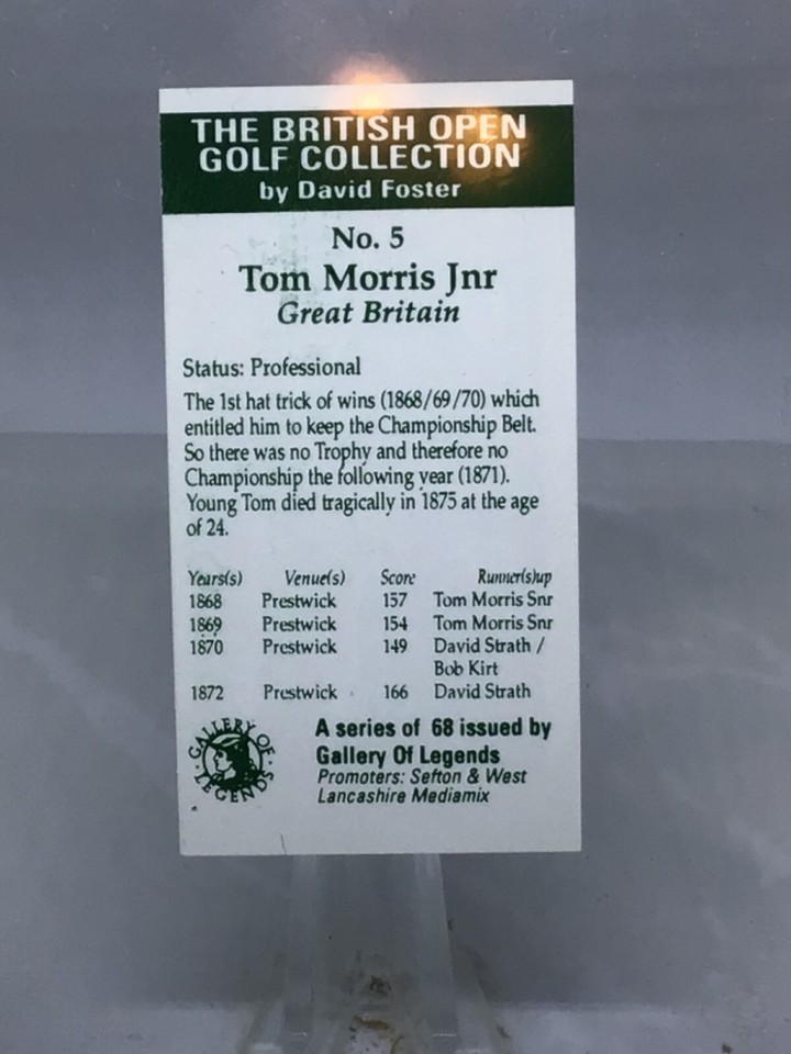 1999 Gallery of Legend British Open Collection 5 Tom Morris Jr eBay