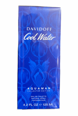 Davidoff Cool Water Aquaman Collector Edition Men Eau De Toilette Spray 4.2 Oz