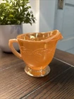 Vintage Fire King Peach Lustre Laurel Leaf Creamer
