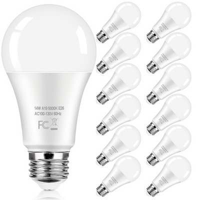 LED Light Bulbs 100 Watt Equivalent 1600 Lumens, A19 14W Super Bright Dayligh...