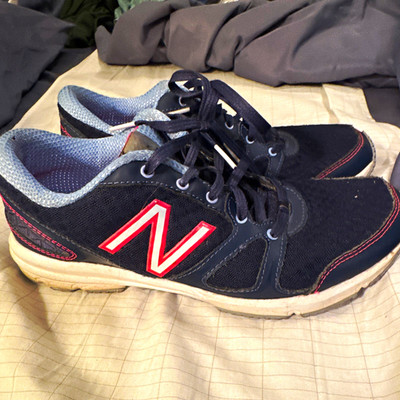 New Balance 577 Unisex Teens Sneakers 7.5 M Blue/Red/White Lace-Up Low Top