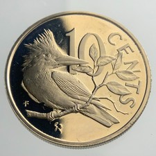 1973 British Virgin Islands 10 Cents Proof Uncirculated Coin JJ515