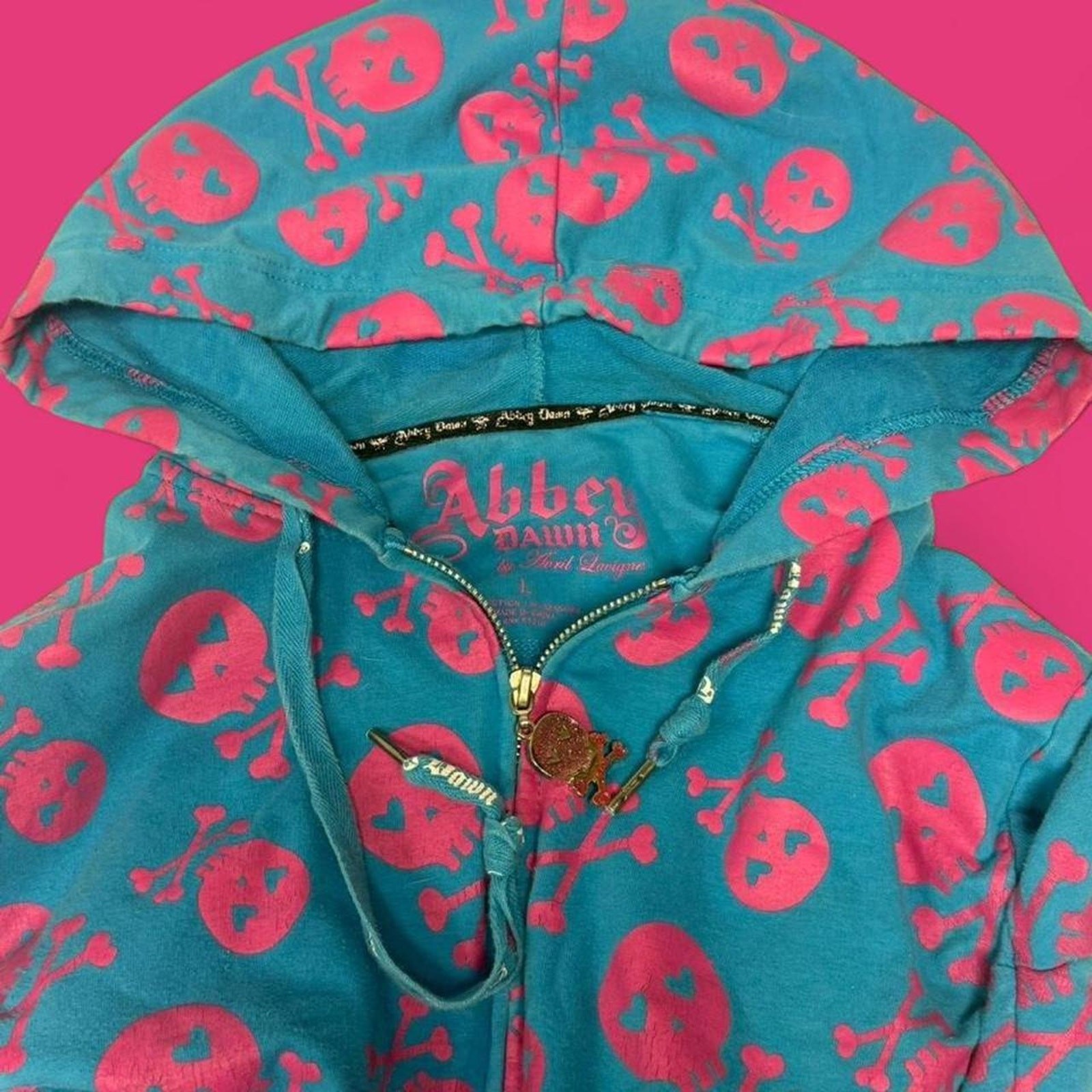 Abbey Dawn by Avril Lavigne Sweatshirt Hoodie Rare HTF Y2K Size L Large
