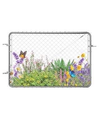 VEVOR Chain Link Fence Gate 32''x46'' 72''x70'' 72''x48'' Galvanized Steel Garden Gate
