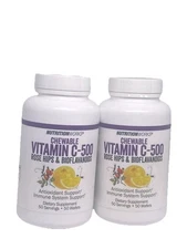 2 X Nutrition Works Vitamin C 500mg Chewable Wafers, 50-Count