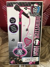 MONSTER HIGH Microphone 43" Stand Fangtastic Sing AlongTo Your MP3 Songs RARE