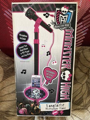 MONSTER HIGH Microphone & 43'' Stand Fangtastic Sing AlongTo Your MP3 Songs RARE