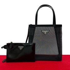 Prada Patent Leather Handbag Women Black One Size
