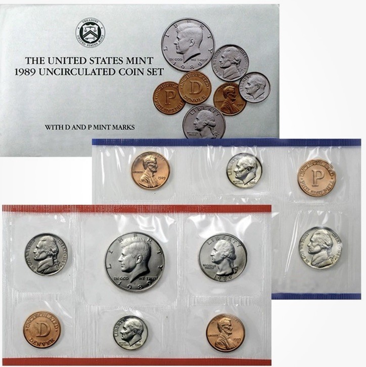 1989 Uncirculated Coin Set U.S Mint Original Government Packaging OGP