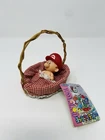 Vintage 1995 Yoshi's Island BANPRESTO Baby Mario Basket Plush Nintendo Toy Rare