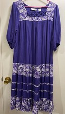 Vintage MuMu Draper's & Damon's Tropical Hawaiian Maxi Dress LRG Comfort
