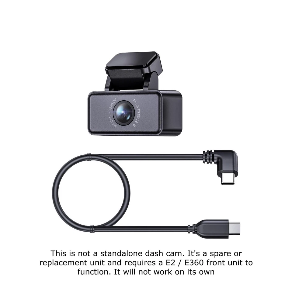Vantrue Rear Camera + Cable for E2 | E360 Dash Cam