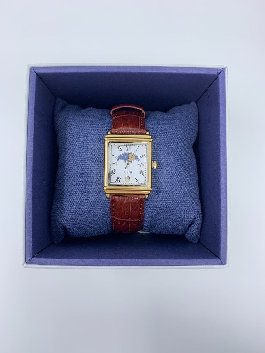 Noah x Timex Sun and Moon Phase Watch White Brown In Box