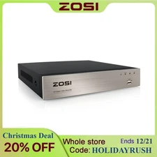 ZOSI 8 Channel H.265+ 5MP Lite DVR HD 1080p Recorder for Security Camera System