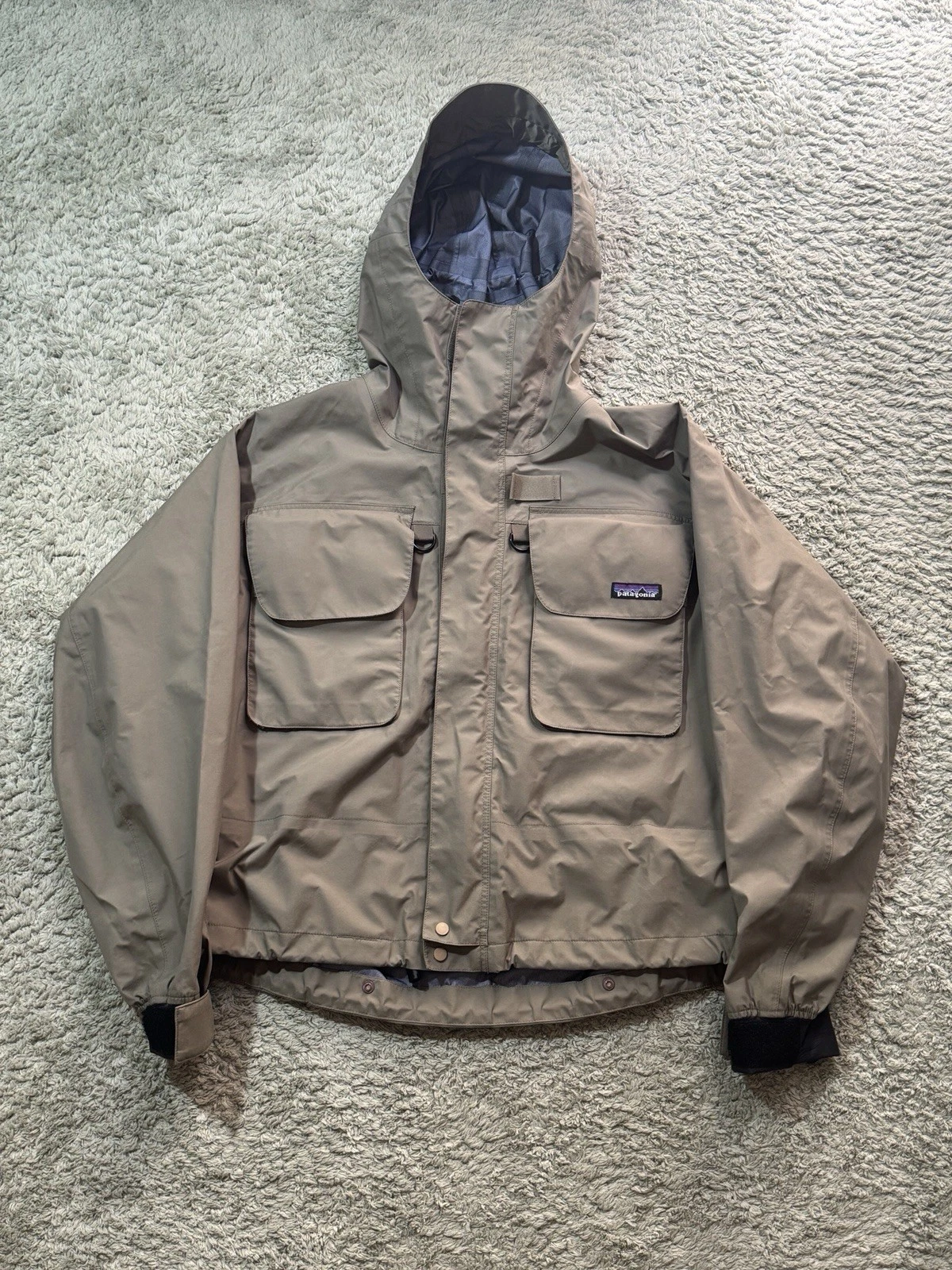 Patagonia Vintage SST Deep Wading Jacket Beige Early 2000's Size S