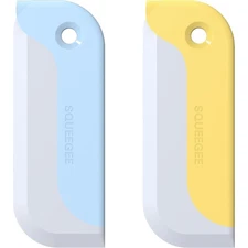 2 Pack Small Squeegees, Mini Squeegee for Windows, Mirrors, Blue & Yellow 