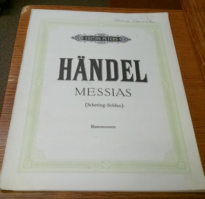 Handel Messias (Schering-Soldan), Blasinstrumente, Edition Peters