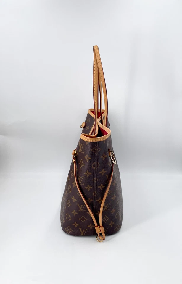 Bolso Louis Vuitton Neverfull MM Rojo Monograma 12.20 x 11.02 x 5.51 Foto 4 de 4