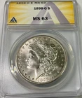 1898 O USA New Orleans Morgan Silver Dollar ANACS MS63 nice cheek white