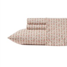   Full Size Sheet Set, Crisp  Lightweight Cotton Percale Bedding with Fitted...