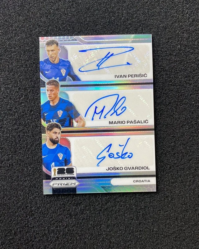 2026 Prizm Triple Auto 6/10 Ivan Perisic, Mario Pasilic, Josko Gvardiol WU89