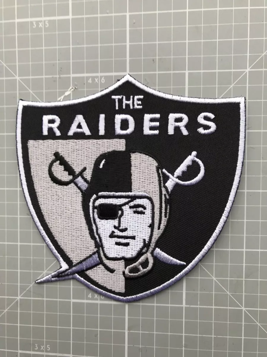 OAKLAND RAIDERS JERSEY PATCH 1963 AFL THE RAIDERS SILVER BLACK SHIELD 4