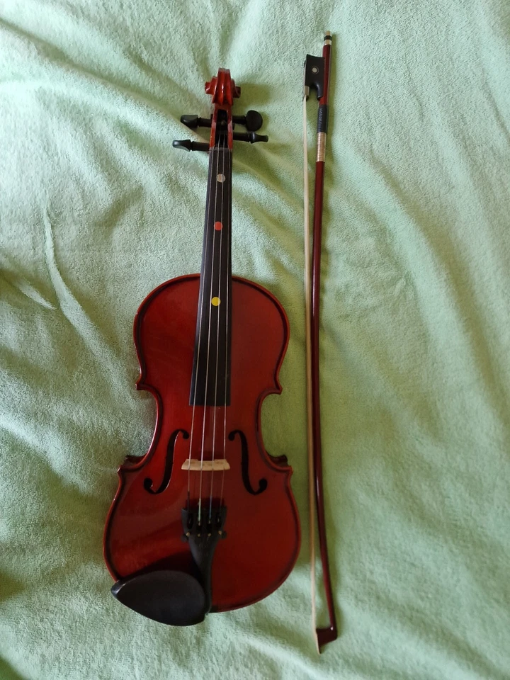 Three quarter size violin by Stagg with bow and hard case - Image 2 of 4