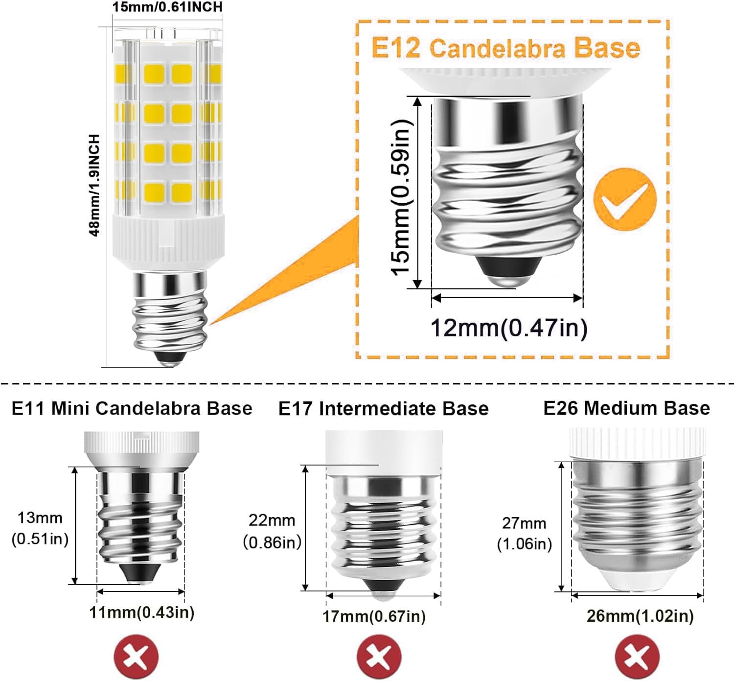 Dryer Drum Light Bulb 4W WE05X20431 LED Dryer Drum Light Bulb Replacement Fit fo