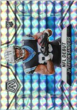 JaTavion Sanders Rookie 2024 Panini Mosaic NFL Debut Silver Mosaic Prizm #288