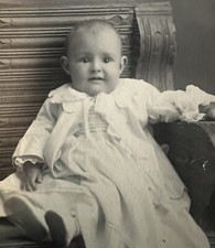 Antique Photo Post Card Early 1900’s Australia Young Child Posing On A Chair
