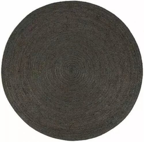 Rug Round Natural Reversible 100% Jute Carpet Braided Modern Farmhouse Area Rug - Picture 1 of 9