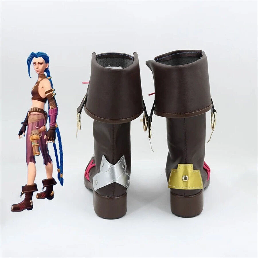 Arcane: League of Legends Jinx Juegos con disfraces Botas Juego Fiesta Zapatos Personalizados Sin Sexo Foto 4 de 4