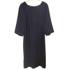 Talbots Black Shift Dress Size 18W Knee length Minimalist Office Party