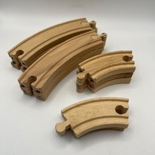 Brio ELC BigJigs Wooden Railway Curved Train Track Bundle Curves Multi Buy Discs