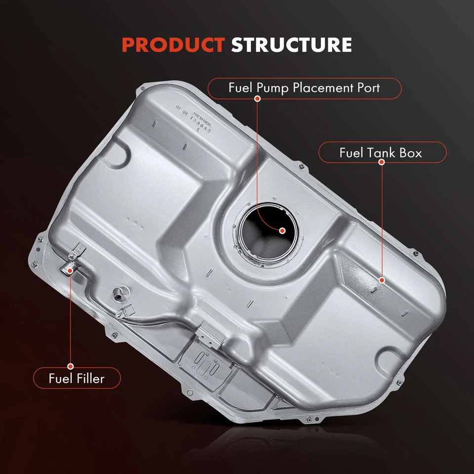 Tanque de combustible plateado de 14,5 galones para Kia Spectra Spectra5 2007 2008-2009 L4 2,0 L Foto 2 de 4