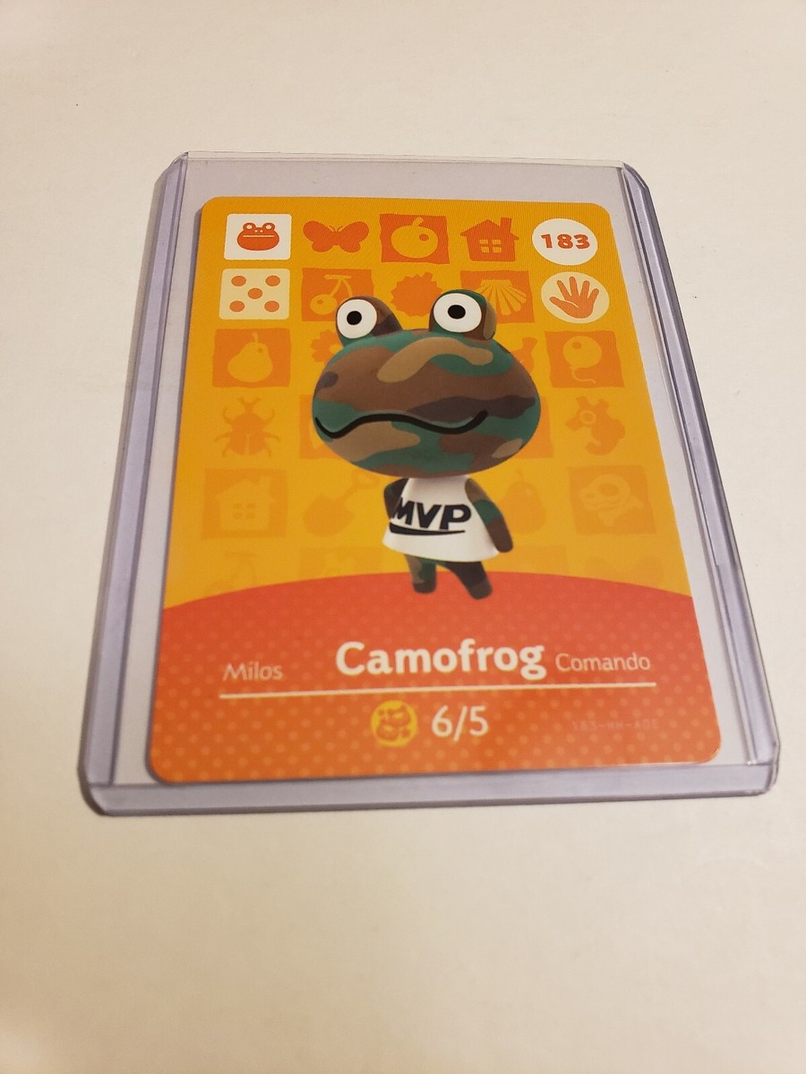 SUPER VENDITA! Carta amiibo Camofrog # 183 Animal Crossing Horizons SUPER VENDITA! Carta amiibo Camofrog # 183 Animal Crossing Horizons