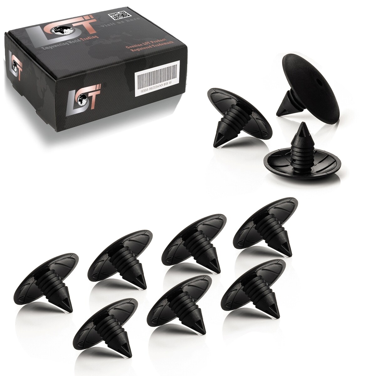 10x Wheel arch trim clips for Renault Clio