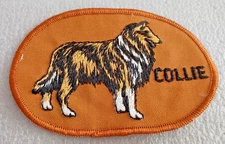 Vintage Collie Dog Breed Kennel Show Jacket Patch New NOS 1970s
