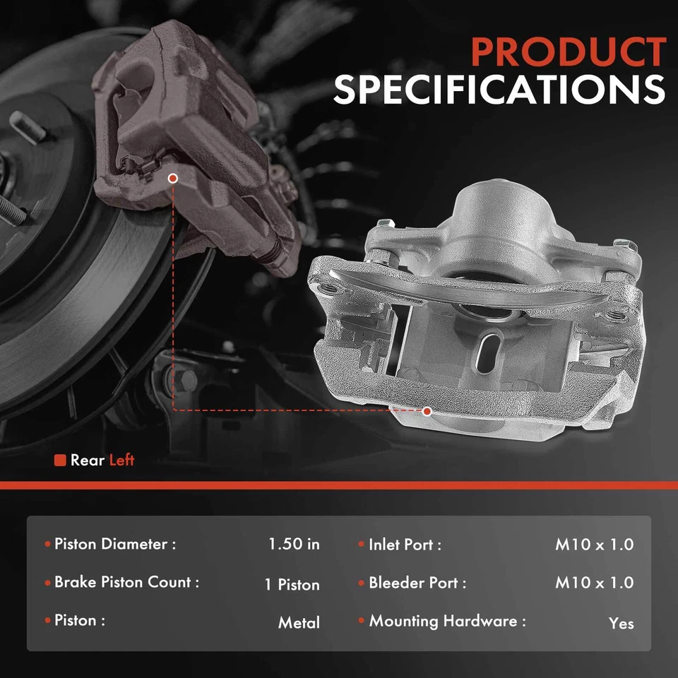 Pinza de freno de disco con soporte para conductor trasero izquierdo Subaru Outback Legacy 2006-2009 Foto 2 de 4