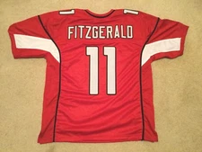 UNSIGNED CUSTOM Sewn Stitched Larry Fitzgerald Red Jersey - M, L, XL, 2XL