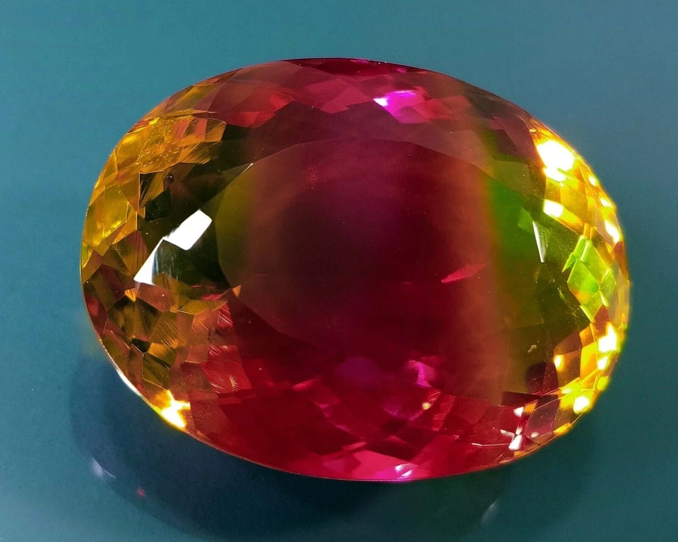 Bi-Colour Tourmaline Oval Cut 83+ Ct EGL Certified Natural Loose Gemstone - Image 3 of 4