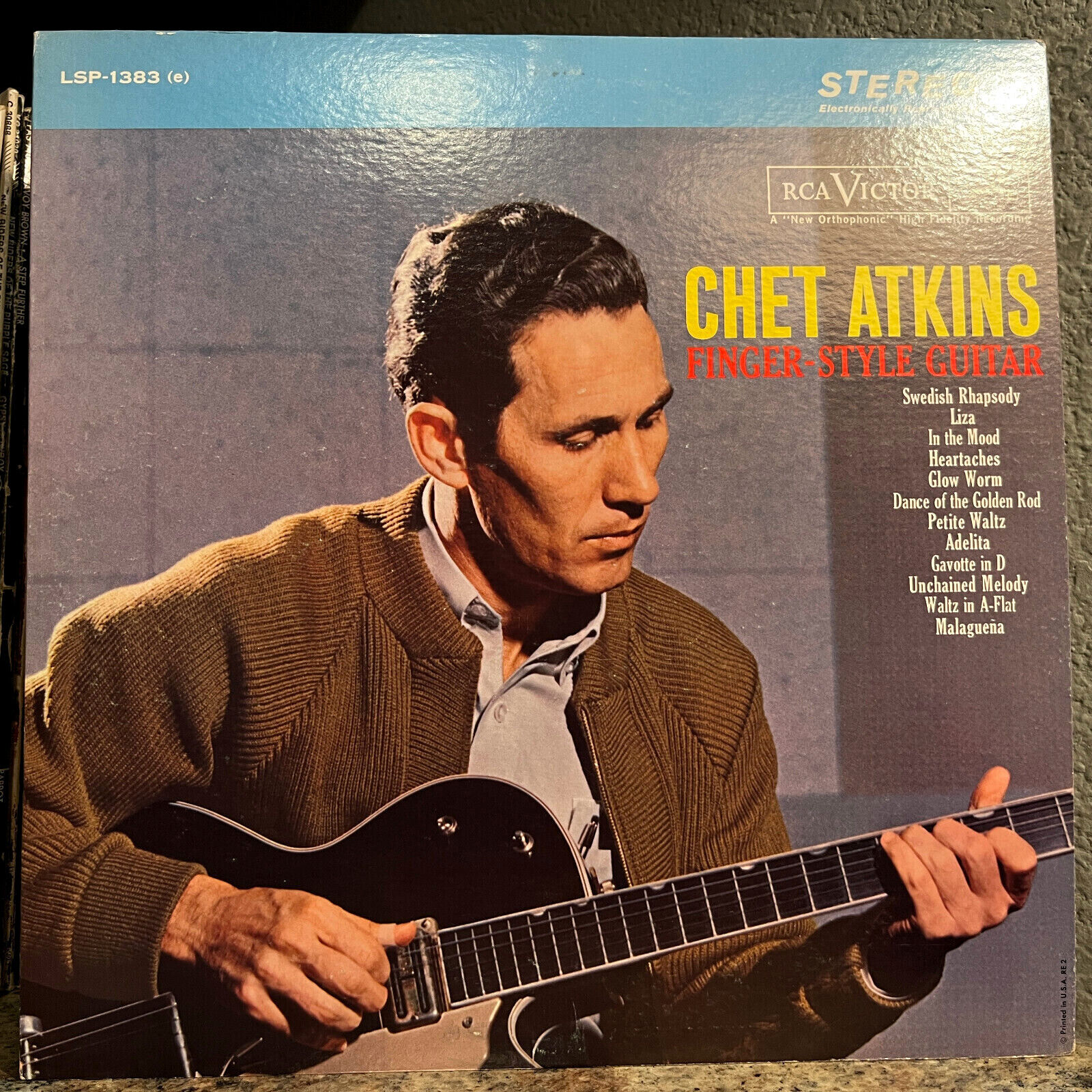 CHET ATKINS - Finger Style Guitar (LSP-1383) - 12" Vinyl Record LP - EX