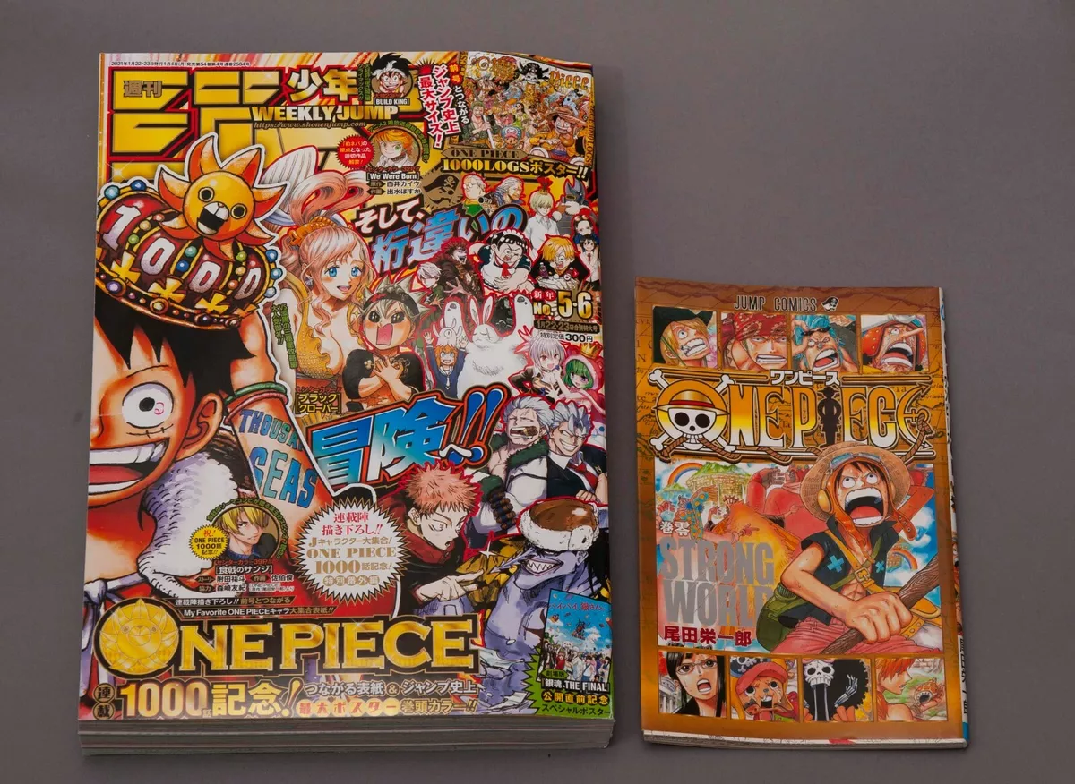 ONE PIECE Episode 1000 Cover w/ Poster Shonen JUMP Magazine & Promo Comic  Strong