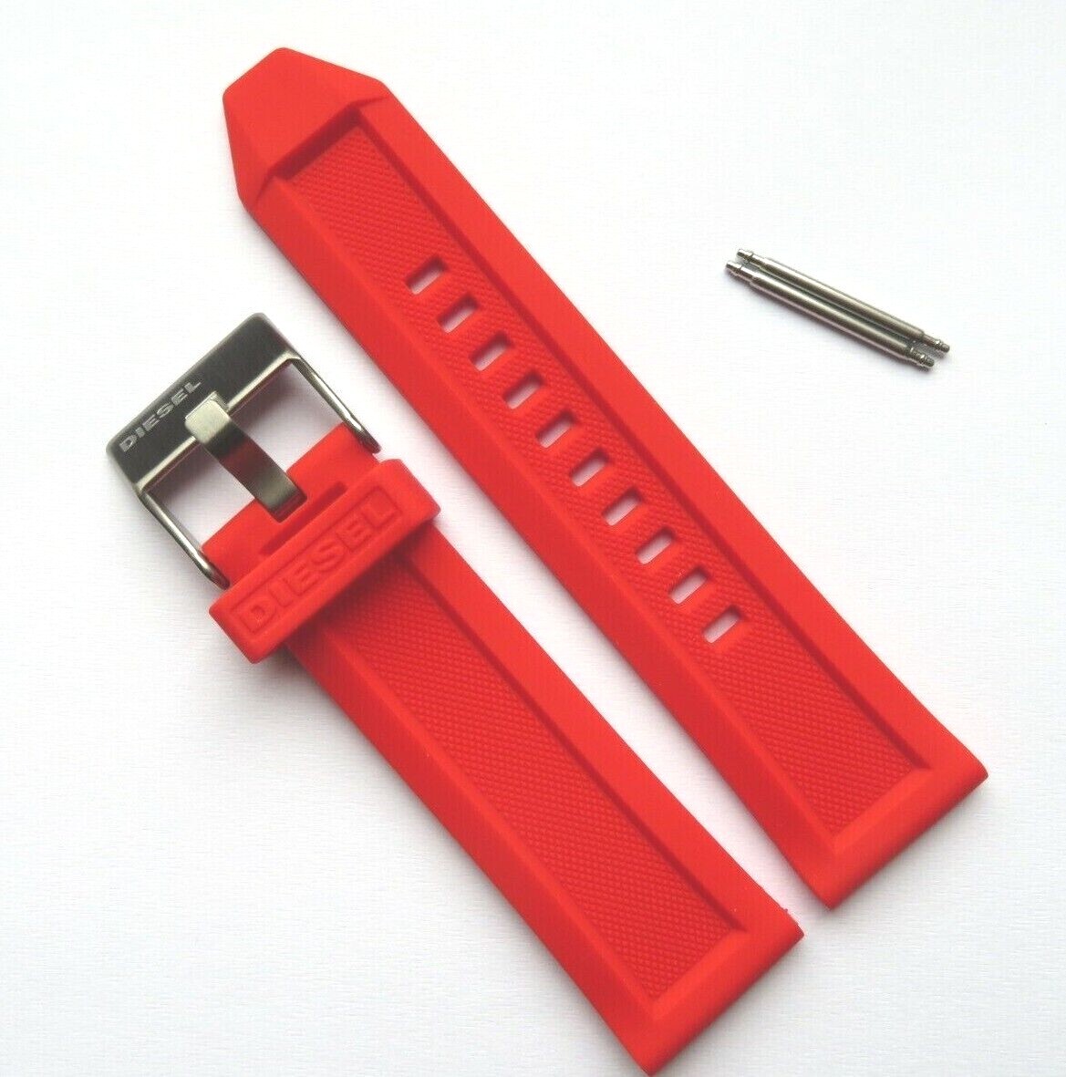 Diesel Original Replacement Band Silicone DZ4388 Watch Strap Red 24mm