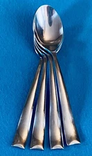 4 FOUR Gourmet Settings SOPRANO Teaspoons 6 5/8" Stainless Flatware Silverware